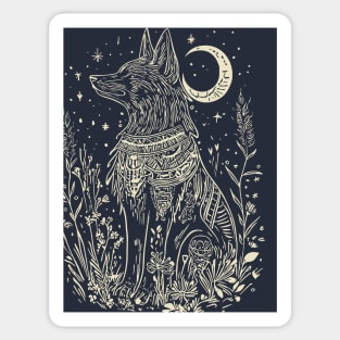 Celestial Anubis Under the Moon – Mystical Guardian of the Afterlife Sticker